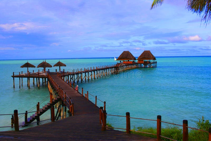 Hotel beach in Zanzibar, Tanzania. Hotel beach in Zanzibar, Tanzania