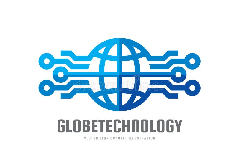 数字式世界-导航企业商标模板概念例证 地球抽象标志和电子网络 技术设计 向量例证 数字式世界-导航企业商标模板概念例证 地球抽象标志和电子网络 技术设计 向量例证