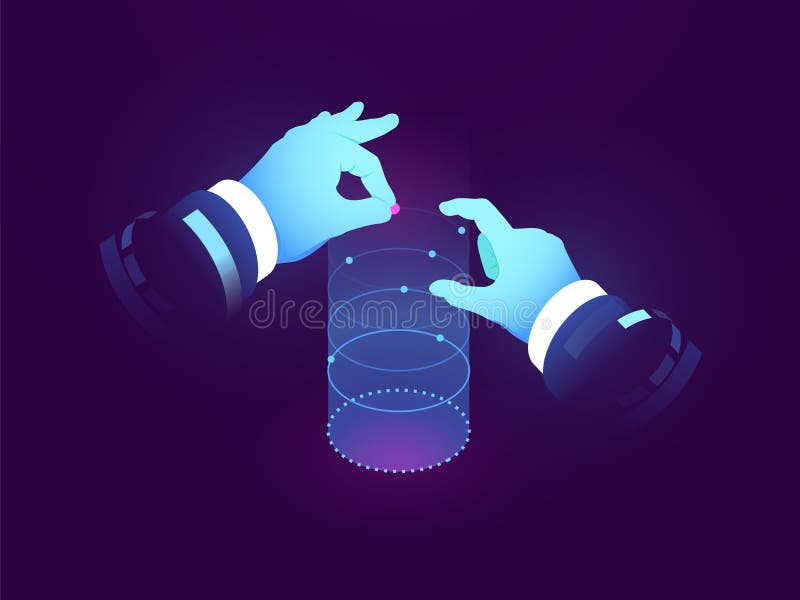数据科学和洞察,人手控制,实验形象化,数据流图表,与基因组的操作 皇族释放例证 数据科学和洞察,人手控制,实验形象化,数据流图表,与基因组的操作 皇族释放例证