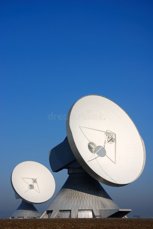 Satellite dishes of a ground communication site in bavaria, germany. Satellite dishes of a ground communication site in bavaria, germany