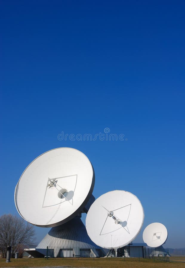 Satellite dishes at a ground communication station in bavaria,germany. Satellite dishes at a ground communication station in bavaria,germany