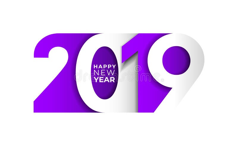 新年好 2019紫色数字文本设计印刷术样式 为招呼的海报和卡片,日历,横幅,站点设计, 库存例证 新年好 2019紫色数字文本设计印刷术样式 为招呼的海报和卡片,日历,横幅,站点设计, 库存例证