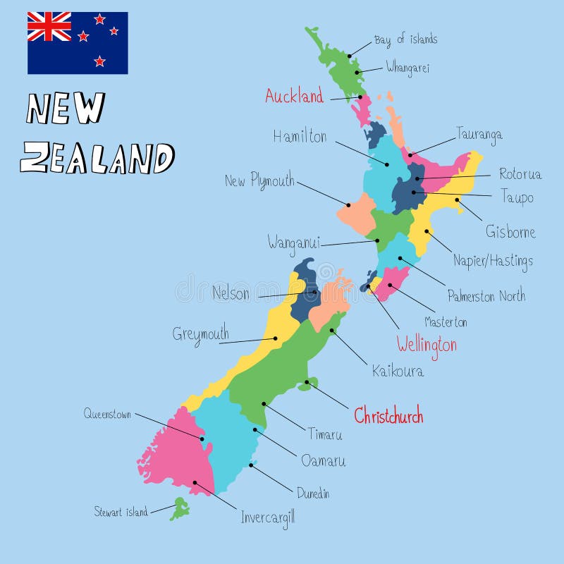 New Zealand map hand draw vector. illustration EPS10. New Zealand map hand draw vector. illustration EPS10.