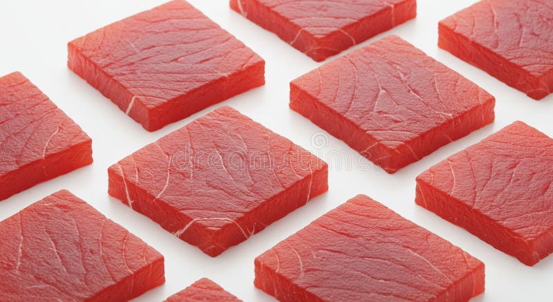 新鲜金枪鱼生鱼片可供客人享用美食 皇族释放例证