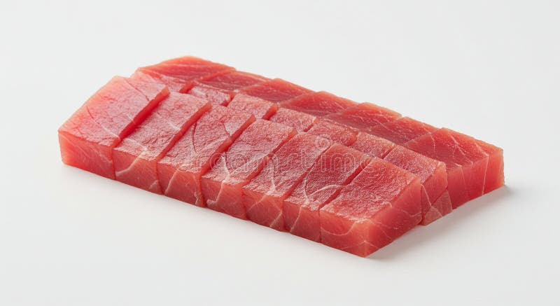新鲜金枪鱼生鱼片可供客人享用美食 皇族释放例证