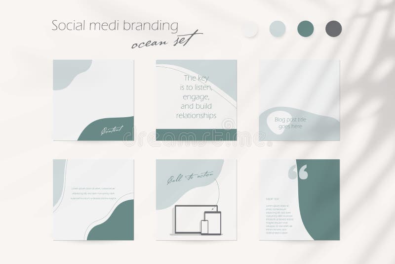 Abstract Instagram social media branding template, promotion banner and digital marketing background mockup in ocean blue colors. for travel, cosmetics, cosmetology, beauty, fashion, coach, spa, content creators. Abstract Instagram social media branding template, promotion banner and digital marketing background mockup in ocean blue colors. for travel, cosmetics, cosmetology, beauty, fashion, coach, spa, content creators