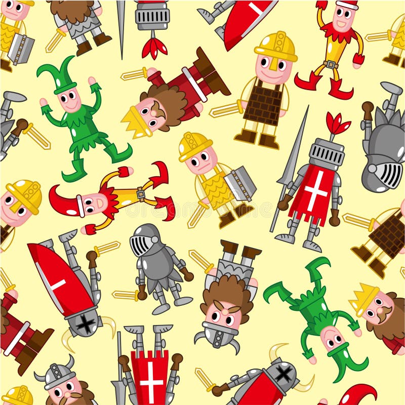 Seamless medieval people pattern,vector drawing. Seamless medieval people pattern,vector drawing