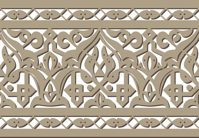 Horizontal seamless arabic style pattern. Horizontal seamless arabic style pattern