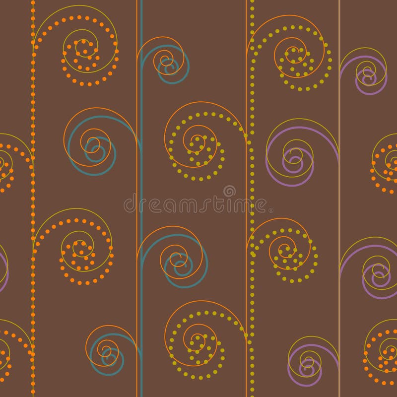 Abstract decorative seamless pattern with swirls. Abstract decorative seamless pattern with swirls