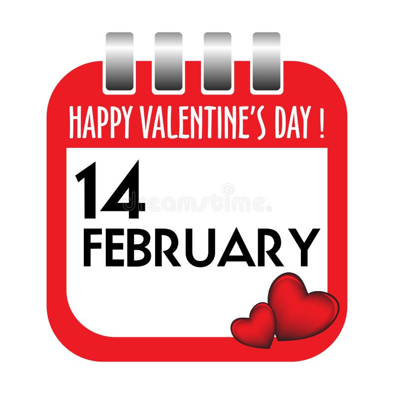 Valentine's Day 日历纸 皇族释放例证
