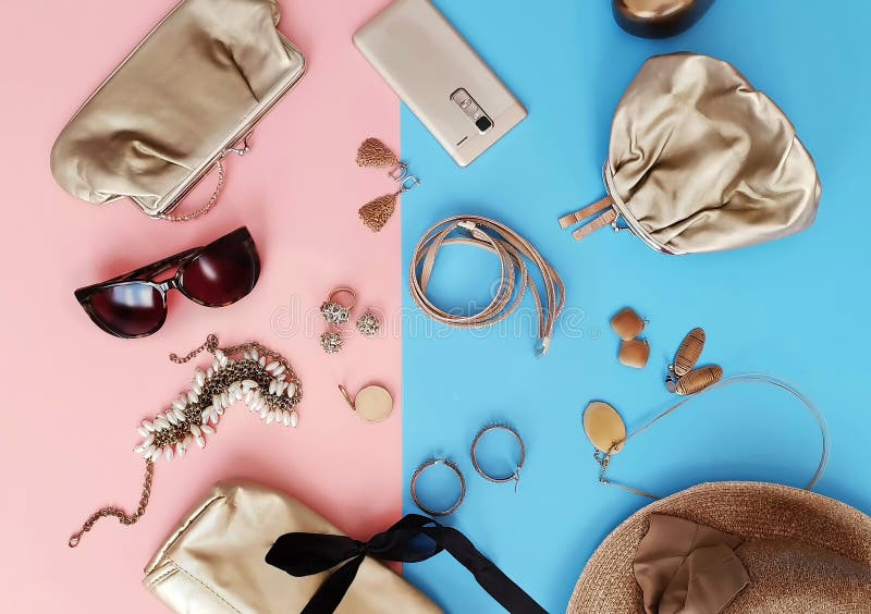 时装珠宝化妆品盒耳环手镯手机太阳镜蓝粉色珊瑚b