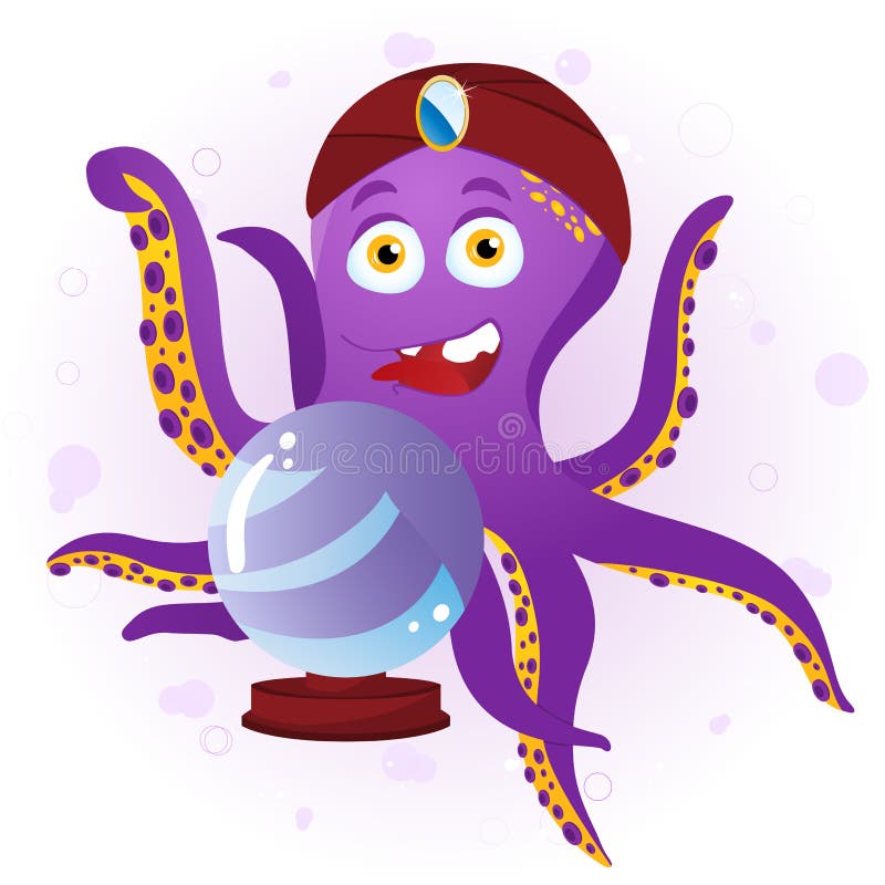 Octopus Fortune Teller with Crystal Ball. Octopus Fortune Teller with Crystal Ball.