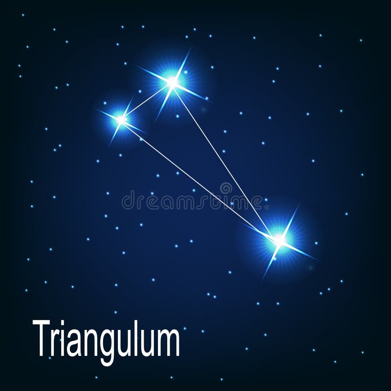 星座Triangulum星夜 库存例证