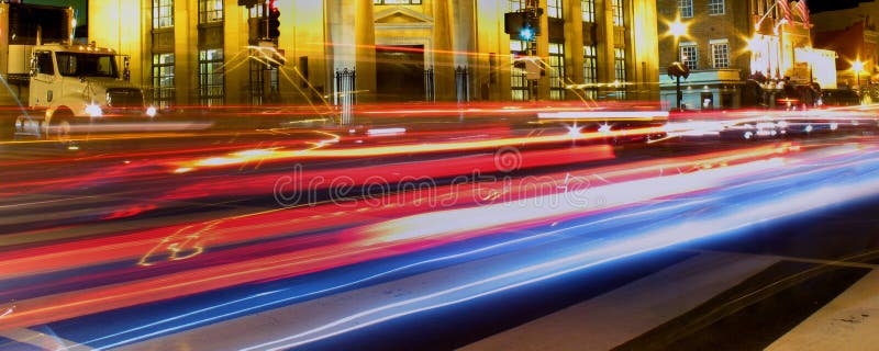 Photo of traffic on a busy friday night in Georgetown in Washington D.C. Photo of traffic on a busy friday night in Georgetown in Washington D.C.