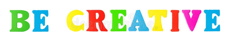 是与木信件的创造性的词 库存图片