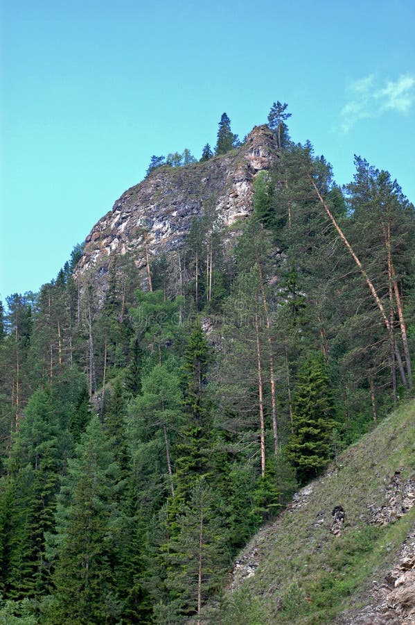 Rocks in a Siberian Taiga and the sky. Rocks in a Siberian Taiga and the sky.