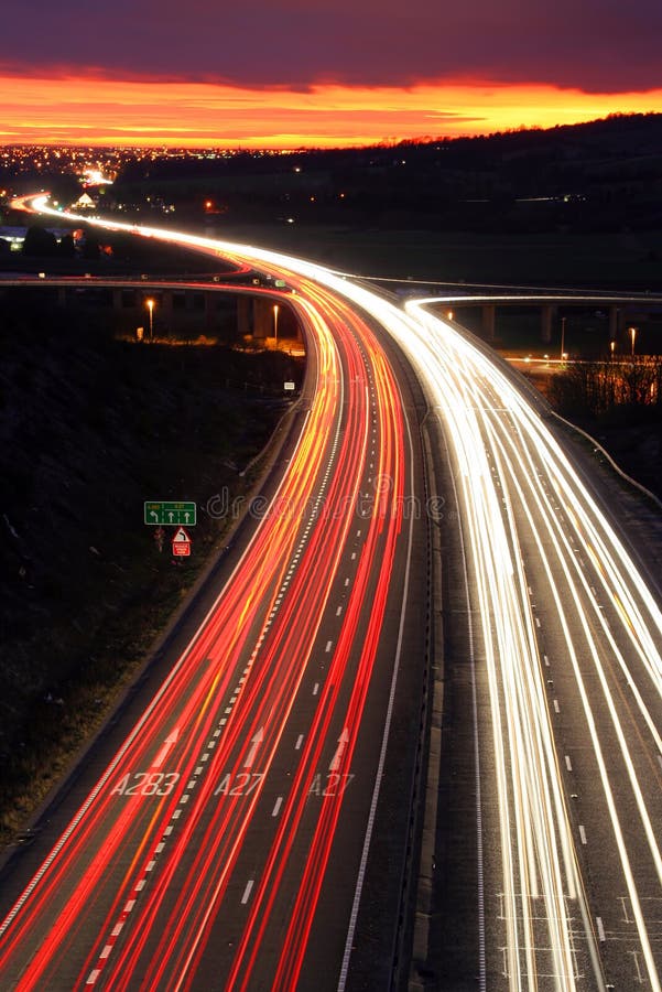  晚上业务量 免版税库存照片