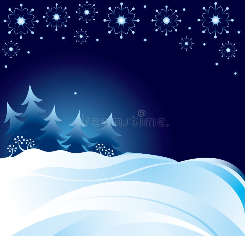 Illustration drawing of beautiful snow at night. Illustration drawing of beautiful snow at night