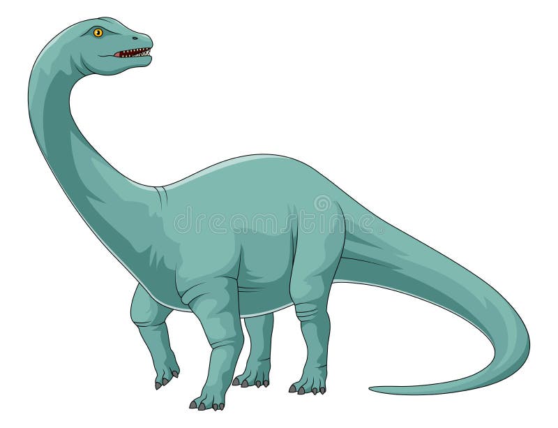 Brontosaurus the highest dino dinosaur. Cartoon character illustration. Brontosaurus the highest dino dinosaur. Cartoon character illustration