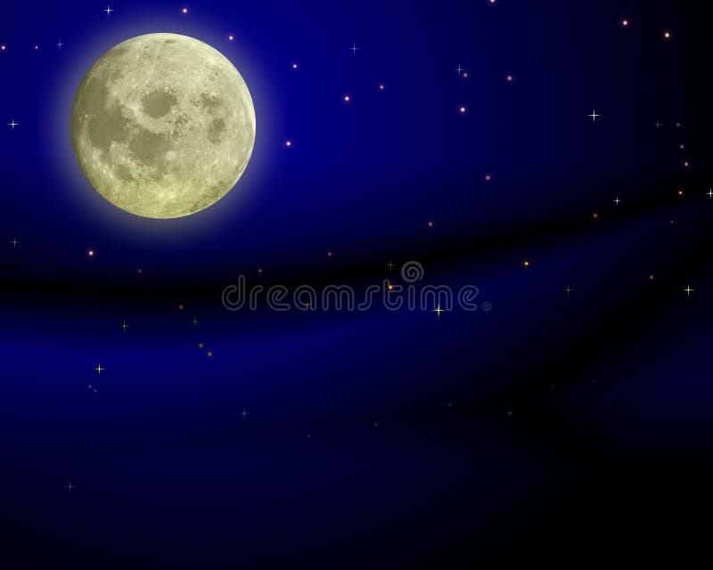 Full moon in night sky. Full moon in night sky