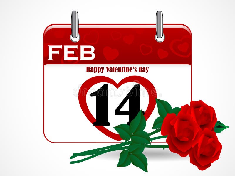 二月日历 皇族释放例证