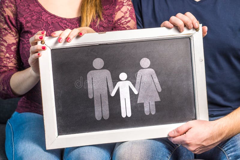 有孩子,计划的婴孩,扶养孩子,收养, 库存图片