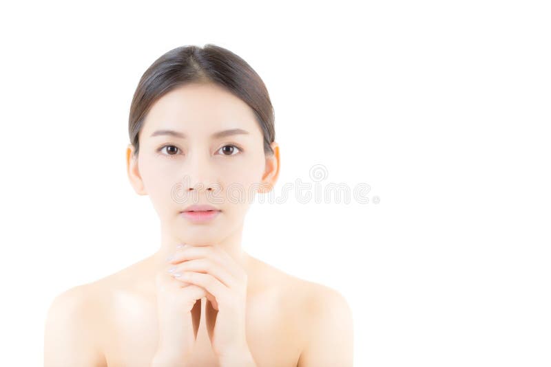 有构成的美丽的女孩,妇女和护肤概念/smilling在面孔的可爱的亚洲女孩被隔绝 免版税库存图片 有构成的美丽的女孩,妇女和护肤概念/smilling在面孔的可爱的亚洲女孩被隔绝 免版税库存图片