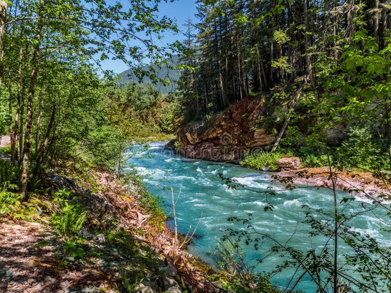 Mountain river with wild rapids. Mountain river with wild rapids