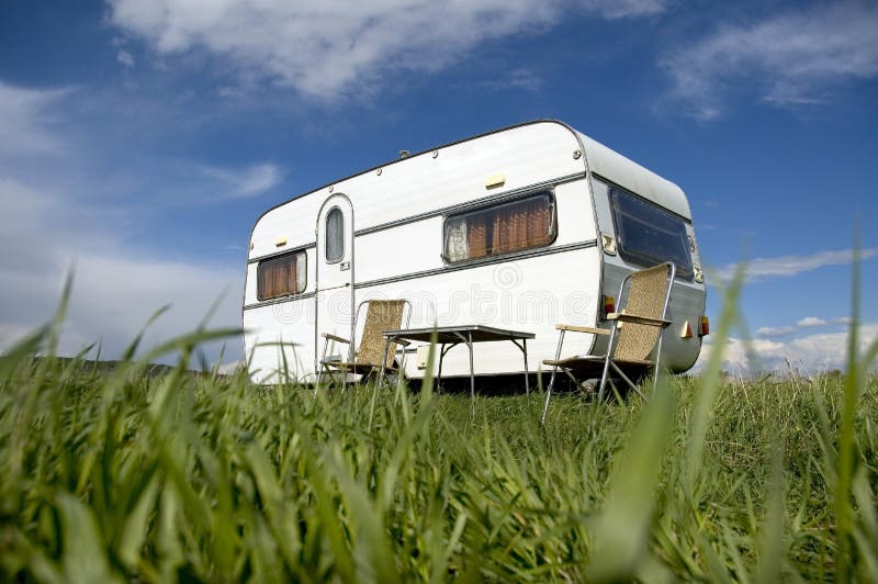 Caravan camping at green place. Caravan camping at green place