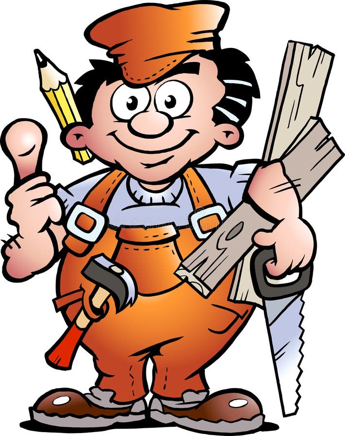 Hand-drawn Vector illustration of an Handyman. Hand-drawn Vector illustration of an Handyman