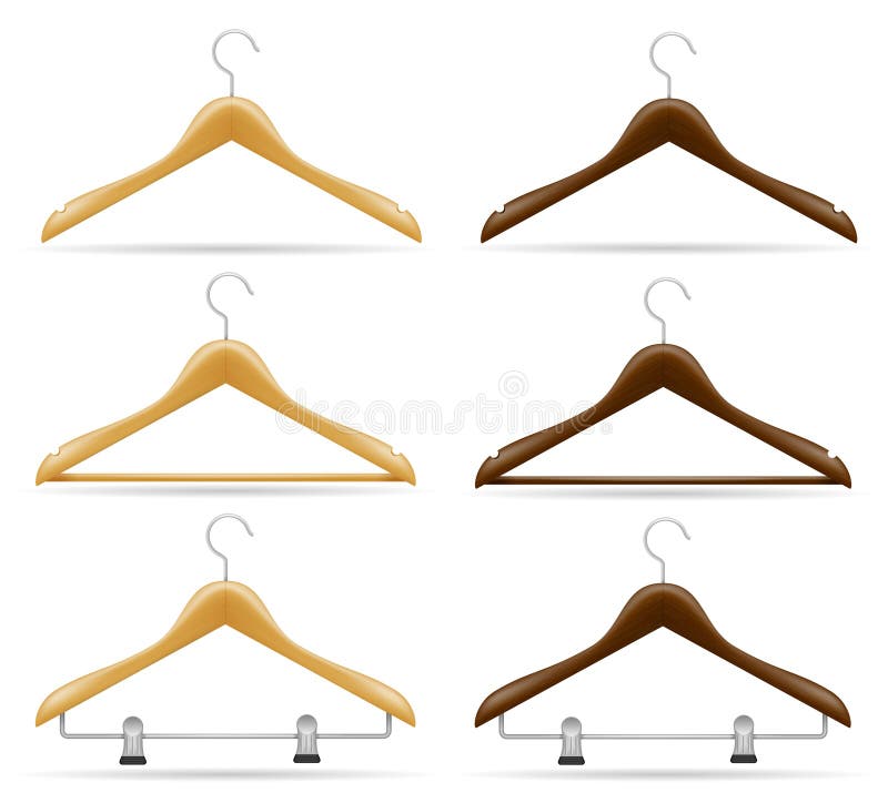 木制衣架卡通库存矢量图 向量例证