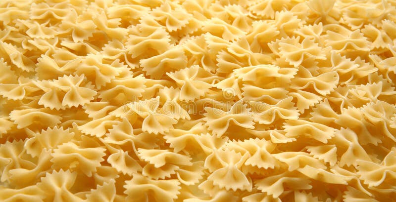未熟法尔法利意大利面特写 免版税库存照片
