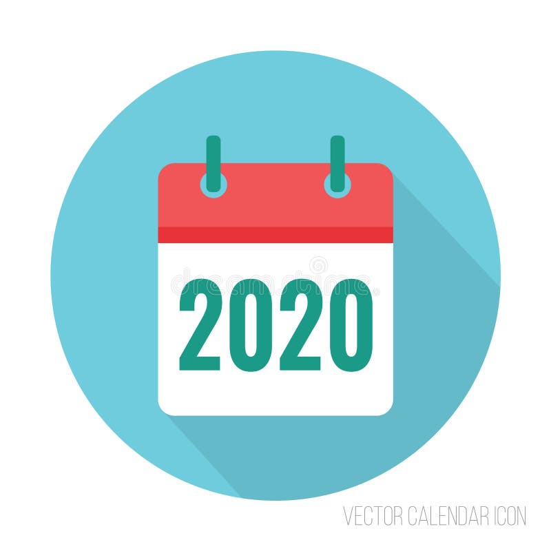 2020本日历象平的颜色 新年传染媒介标志 皇族释放例证 2020本日历象平的颜色 新年传染媒介标志 皇族释放例证