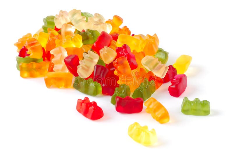 色彩缤纷的水果果冻 库存图片