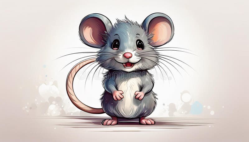 极简主义奇思妙想的鼠标剪贴画. 皇族释放例证