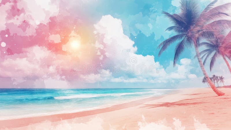 23,425 水彩海滩库存照片— Dreamstime中的免费和免版税库存照片