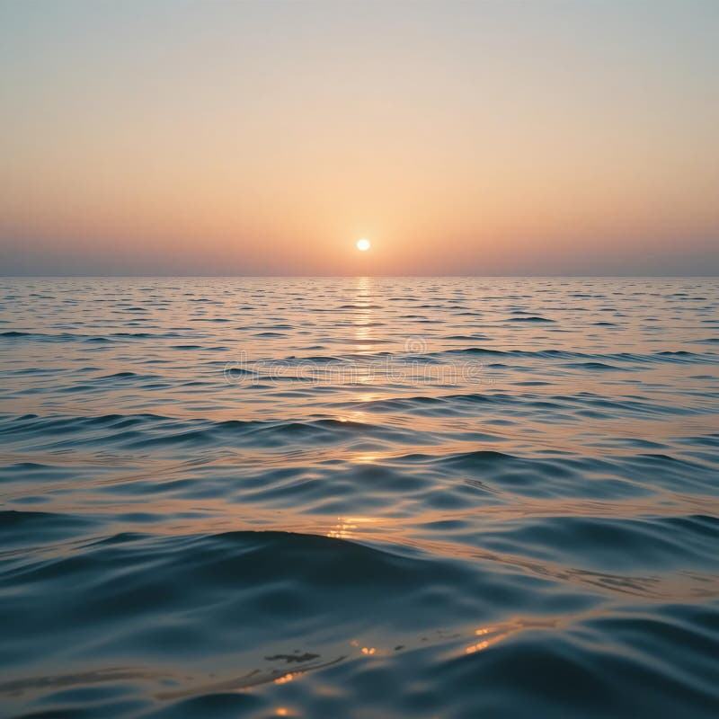 柔和色调的宁静海滨景观 库存例证