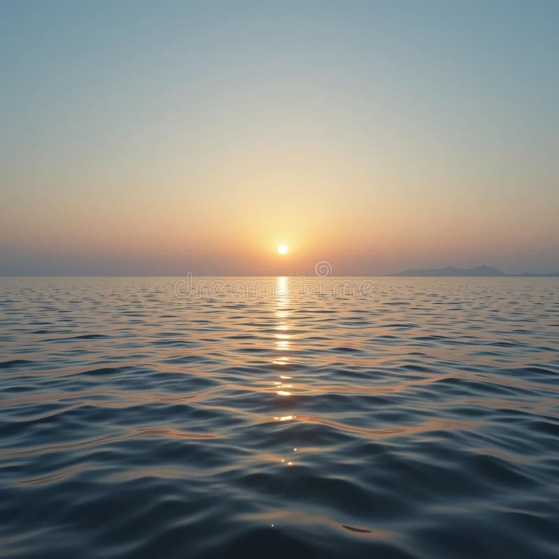 柔和色调的宁静海滨景观 库存例证
