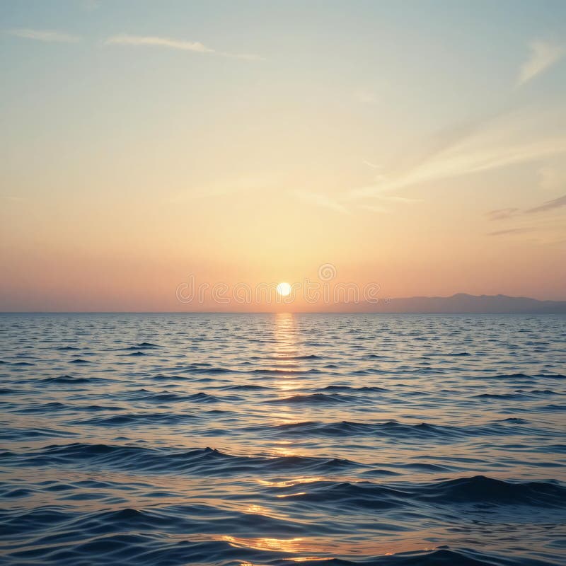 柔和色调的宁静海滨景观 皇族释放例证