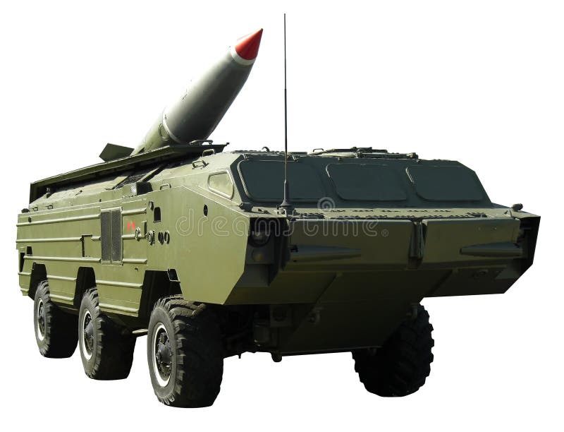 Russian military motorized rocket launcher isolated. Russian military motorized rocket launcher isolated