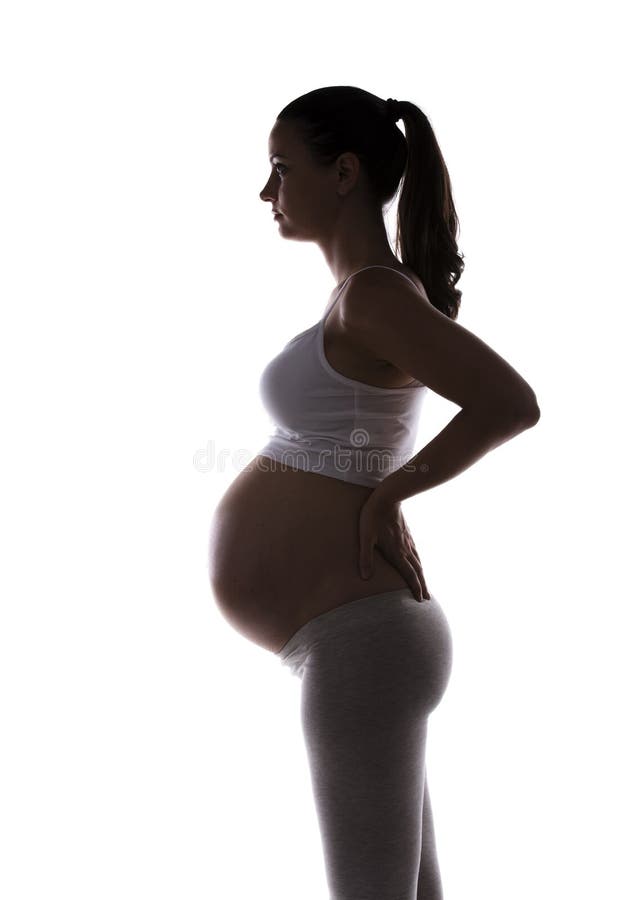 查出的怀孕的白人妇女 库存图片