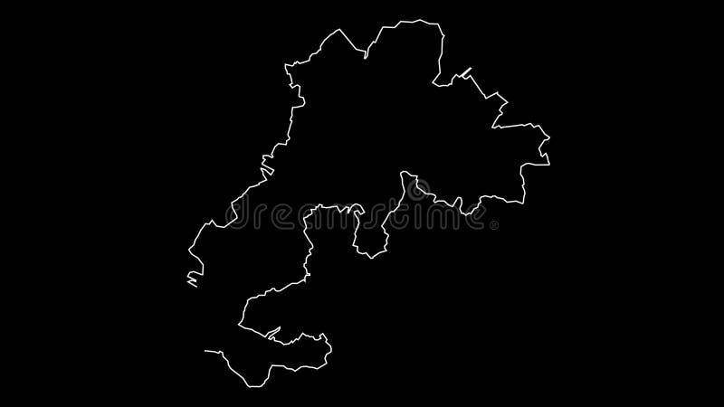 格雷格兰城市地图大纲动画 股票视频
