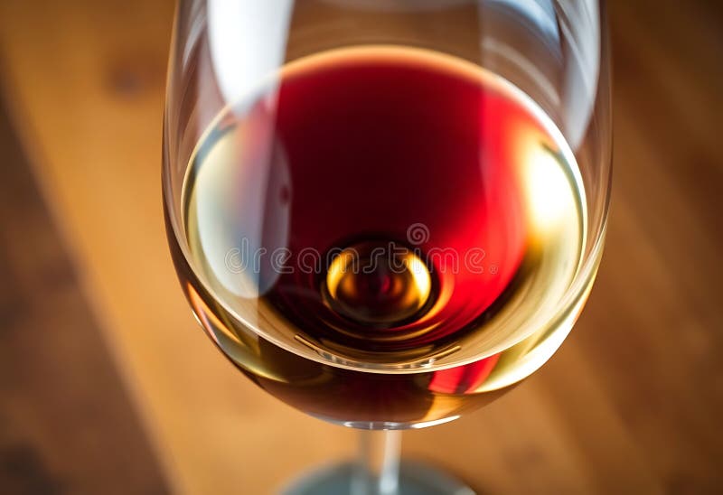 桌子上的葡萄酒杯特写 向量例证