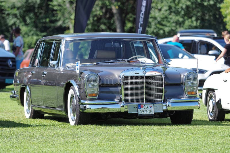 The Mercedes-Benz 600 (W100) is a line of ultra-luxury cars produced by Daimler-Benz from 1963 to 1981. The forerunner of the modern Maybach marque, the Grosser Mercedes ("Grand Mercedes") succeeded the Type 300d "Adenauer" as the company's flagship model. The Mercedes-Benz 600 (W100) is a line of ultra-luxury cars produced by Daimler-Benz from 1963 to 1981. The forerunner of the modern Maybach marque, the Grosser Mercedes ("Grand Mercedes") succeeded the Type 300d "Adenauer" as the company's flagship model.