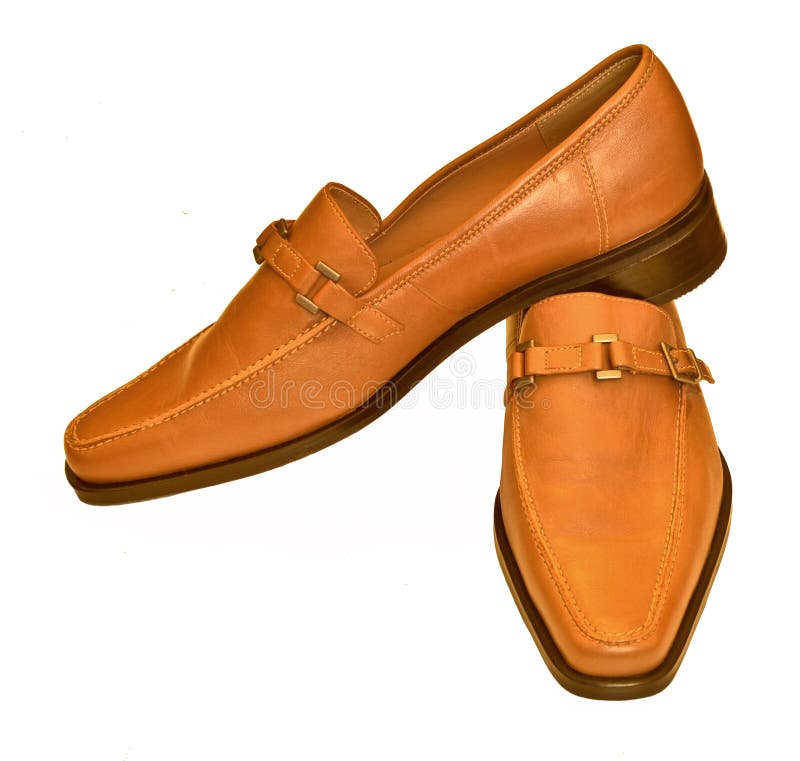 Pair of a classic brown shoes. Pair of a classic brown shoes