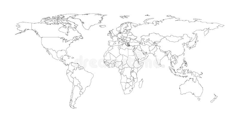 概述世界的例证与国家边界的 皇族释放例证