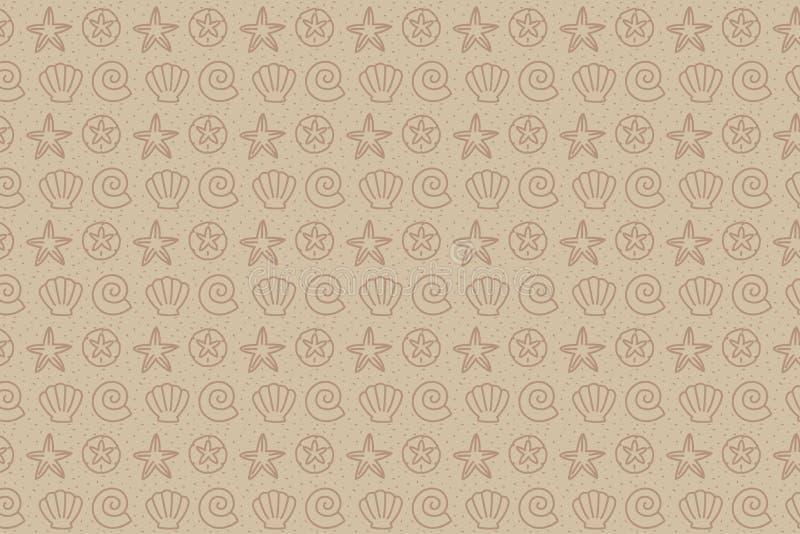 Seamless sea pattern with sea shells. Seamless sea pattern with sea shells