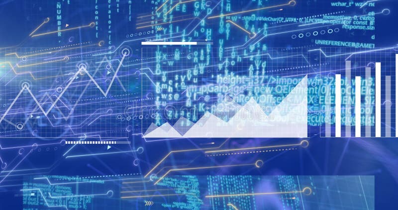 此动画显示计算机正在处理的连接网络 皇族释放例证