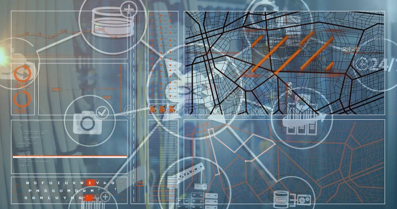 此动画显示透明背景上的数据处理 向量例证