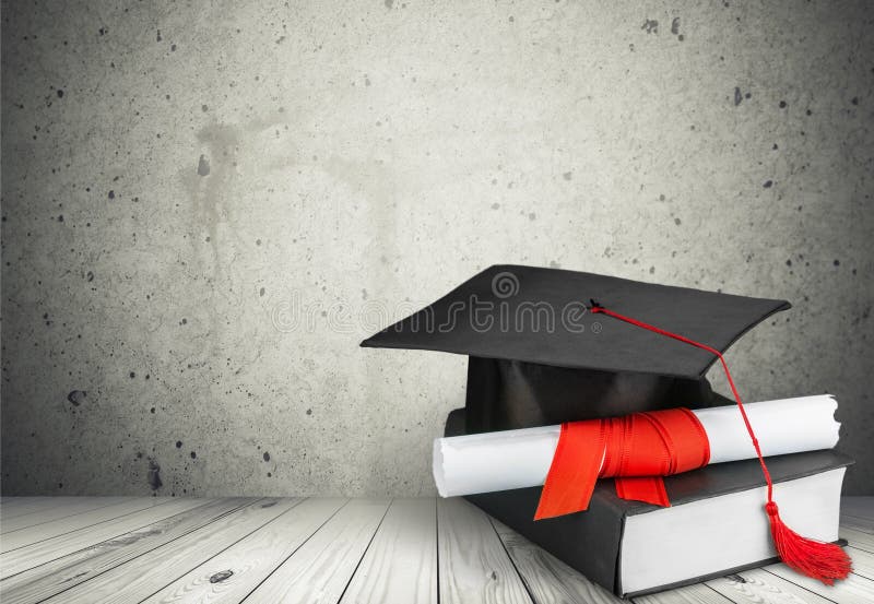 Graduation Mortar Board Diploma Book Learning Cap Certificate. Graduation Mortar Board Diploma Book Learning Cap Certificate